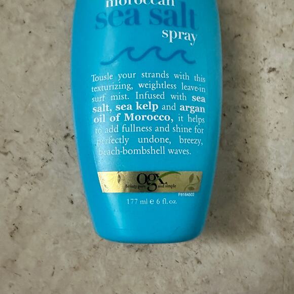 OGX Moroccan Sea Salt Spray for Tousled Beachy Looks 6 fl oz Hair Styling 177 ml - Picture 4 of 6